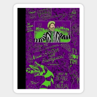 Beetlejuice musical doodle notebook Sticker